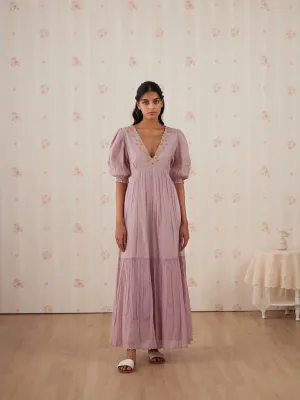 Lilac Marble Maxi Dress