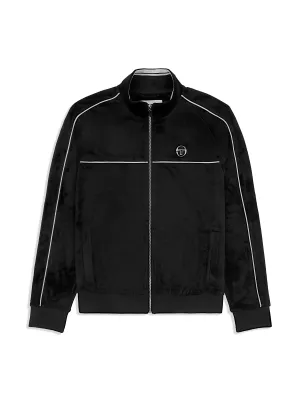 Lioni Velour Track Jacket- Black Beauty