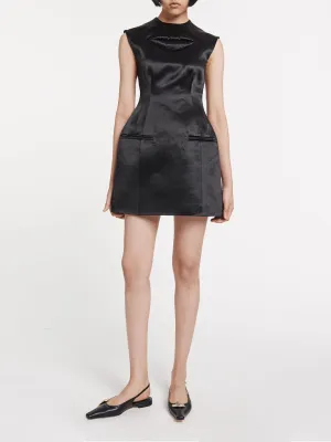 Lip Appliqué Mini Dress