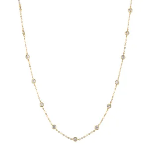 Long CZ Beads Necklace