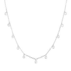 Long Dangly CZ Necklace