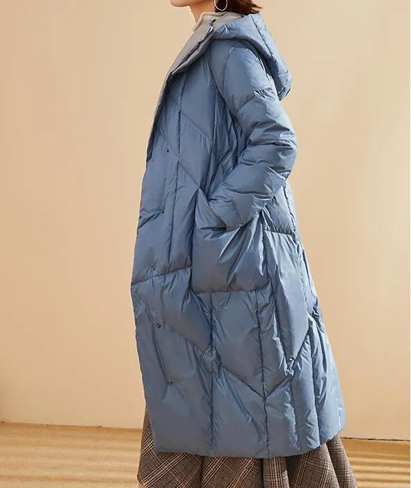 Loose Long Winter Duck Down Jacket Hooded Down Jacket Women