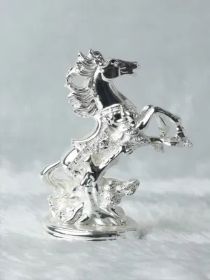 Majestic Silver Plated Horse Statue