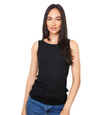 Majestic Soft Touch Crew Neck Tank Black