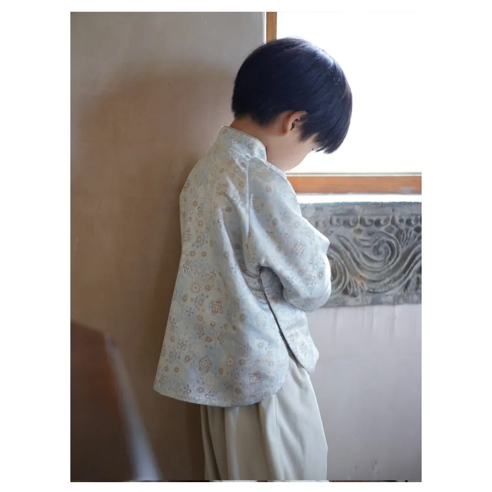 MaNa Boys' Jacquard Jacket with Oversized Sleeves