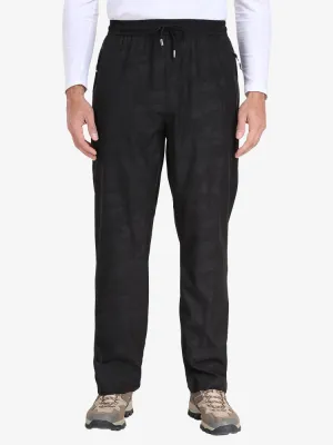 Men Drawstring Waist Zipper Pocket Outdoor Pants