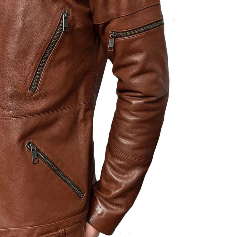 Mens Best Looking Boys Fashion Biker Cruiser Leather Blazer Jacket