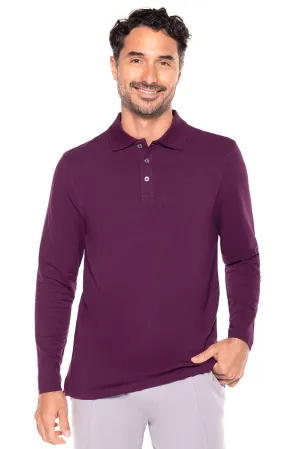 Men's Coppitt Long Sleeve Weekend Polo | Rich Plum