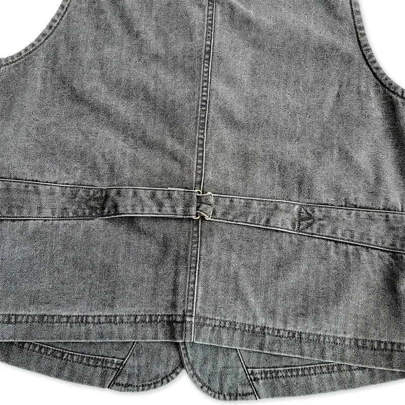 Men's Cotton Vest with Pockets - Elegant Casual Safari Cowboy Western Style