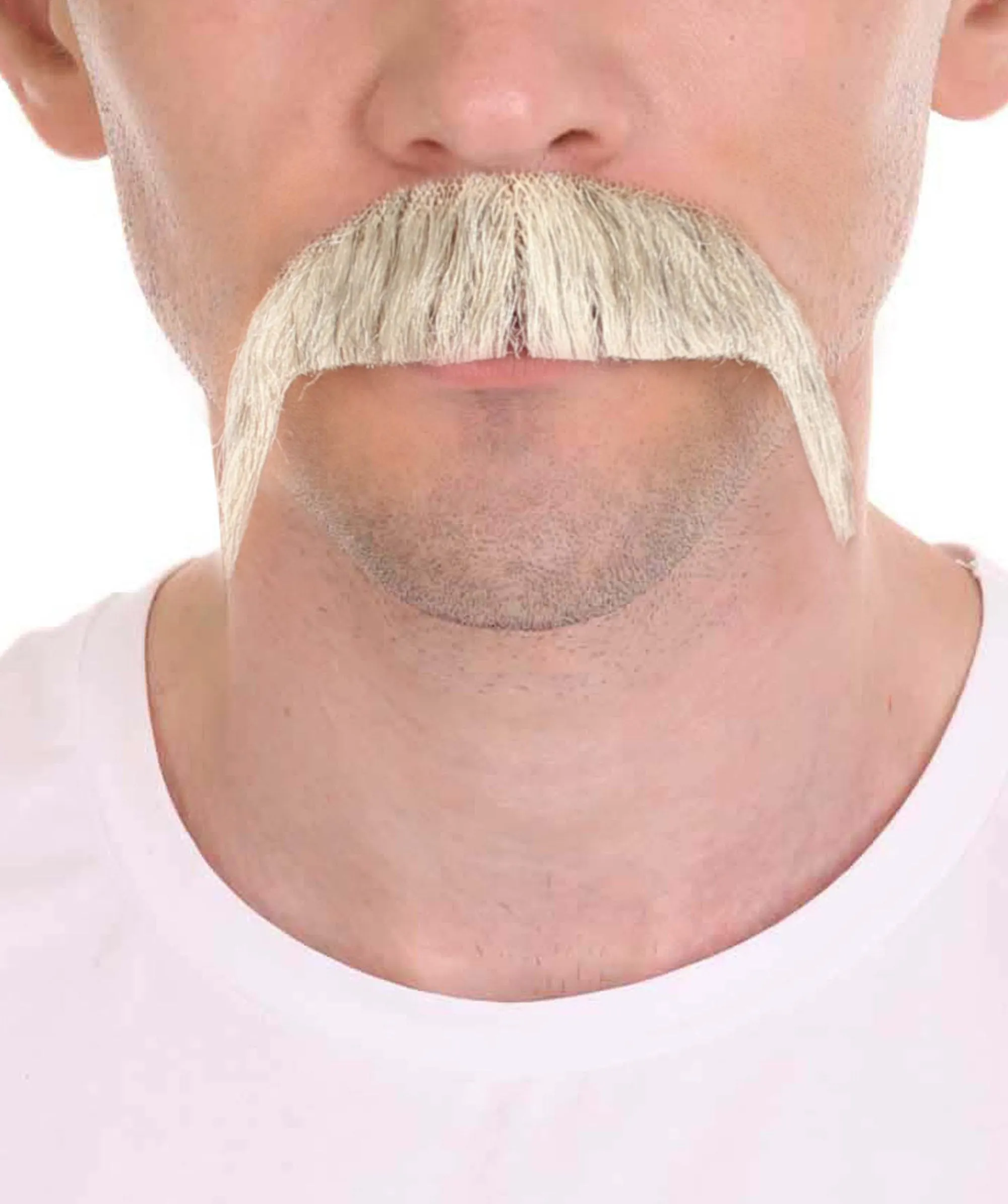 Men's Horseshoe Human Hair Mustache Styles | Facial Hair Multiple Colors Option | HPO