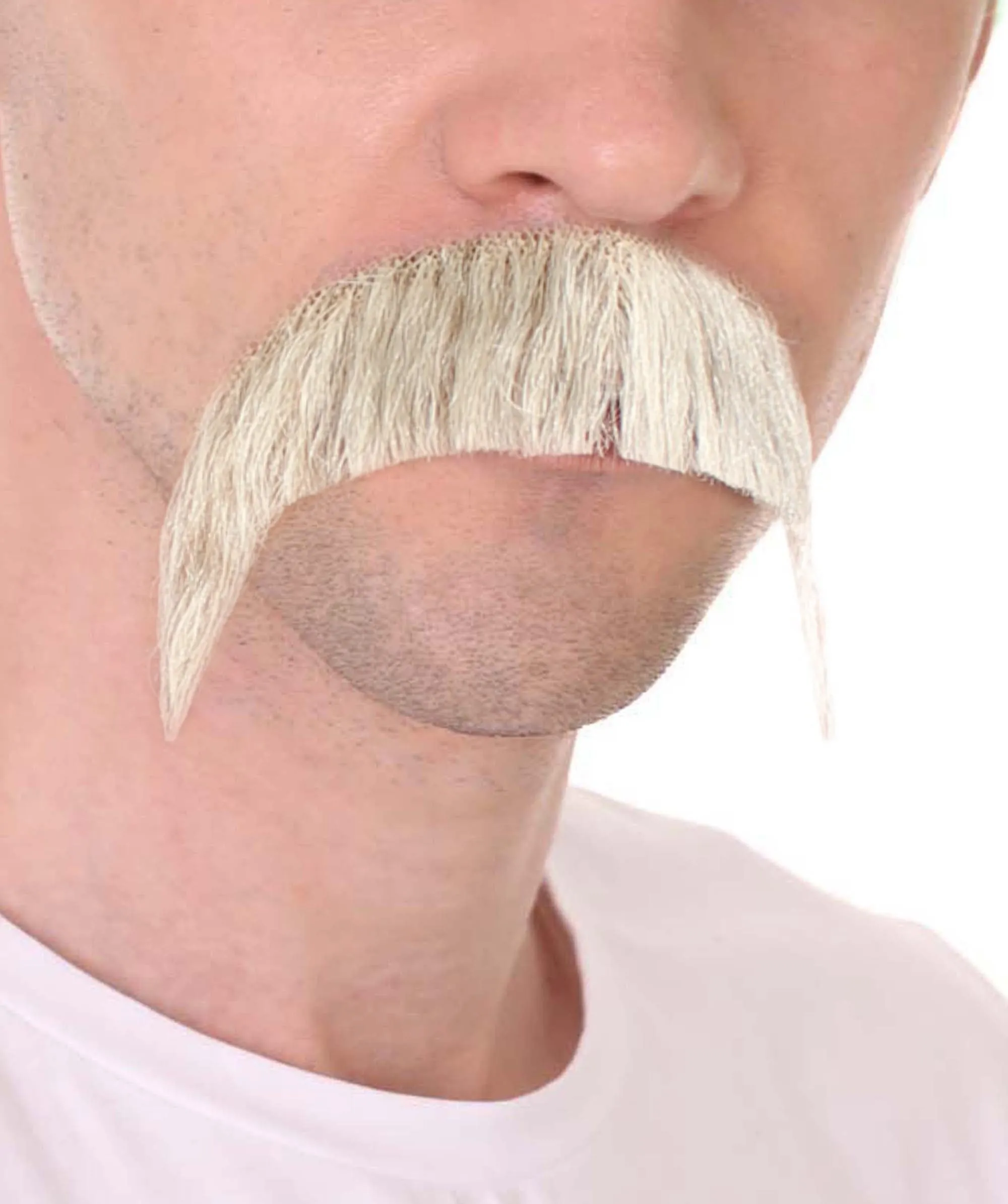 Men's Horseshoe Human Hair Mustache Styles | Facial Hair Multiple Colors Option | HPO