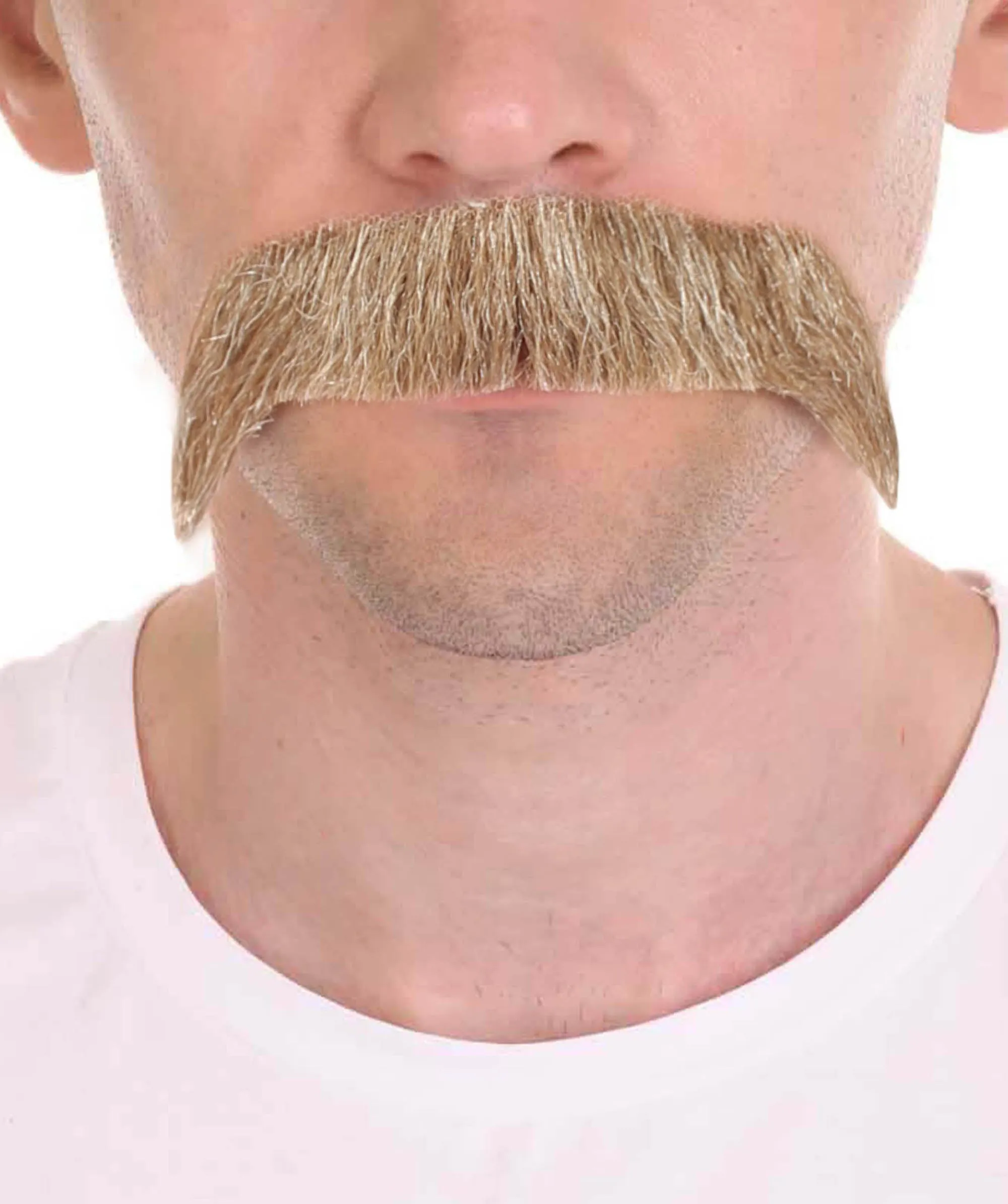 Men's Horseshoe Human Hair Mustache Styles | Facial Hair Multiple Colors Option | HPO