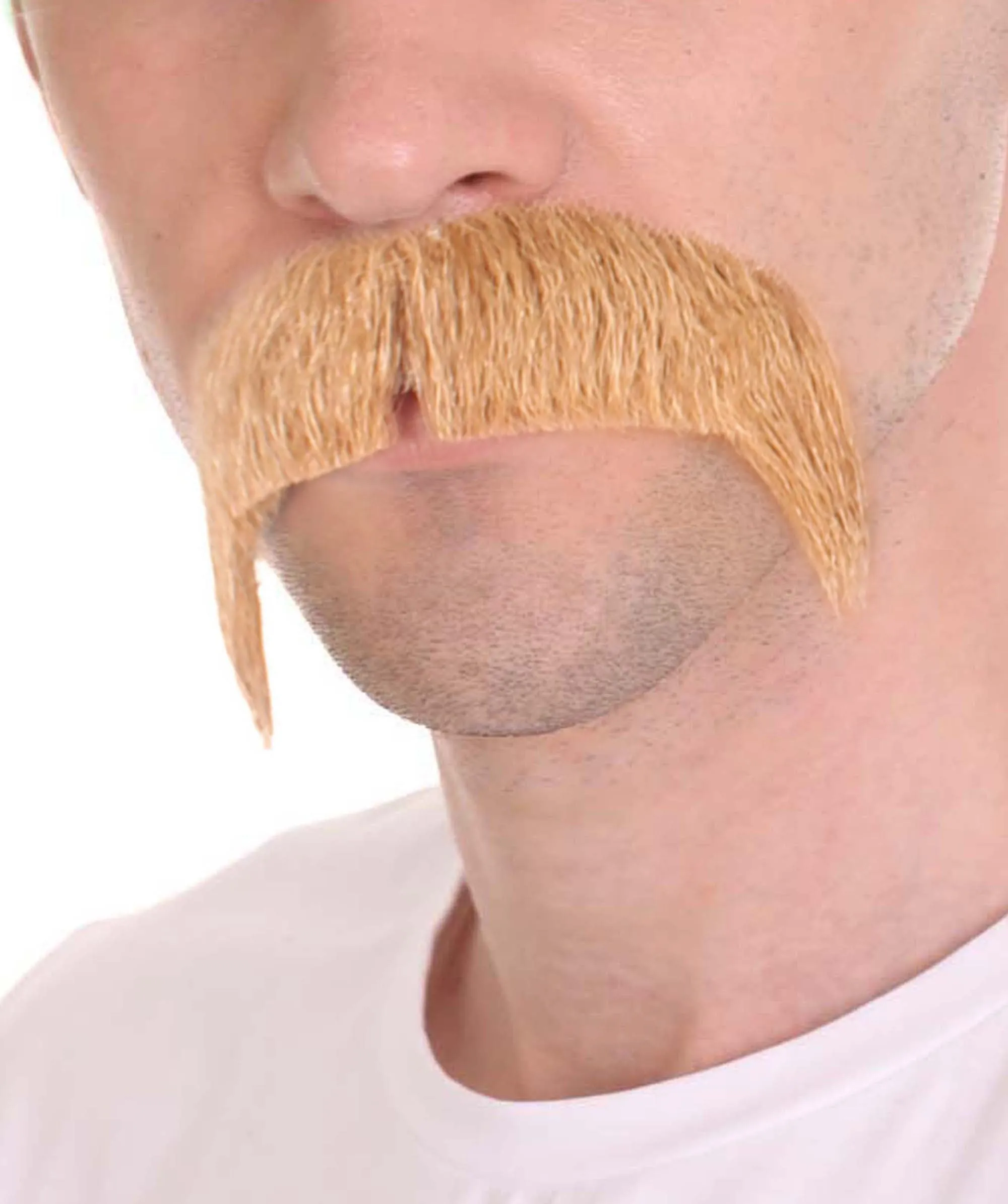 Men's Horseshoe Human Hair Mustache Styles | Facial Hair Multiple Colors Option | HPO