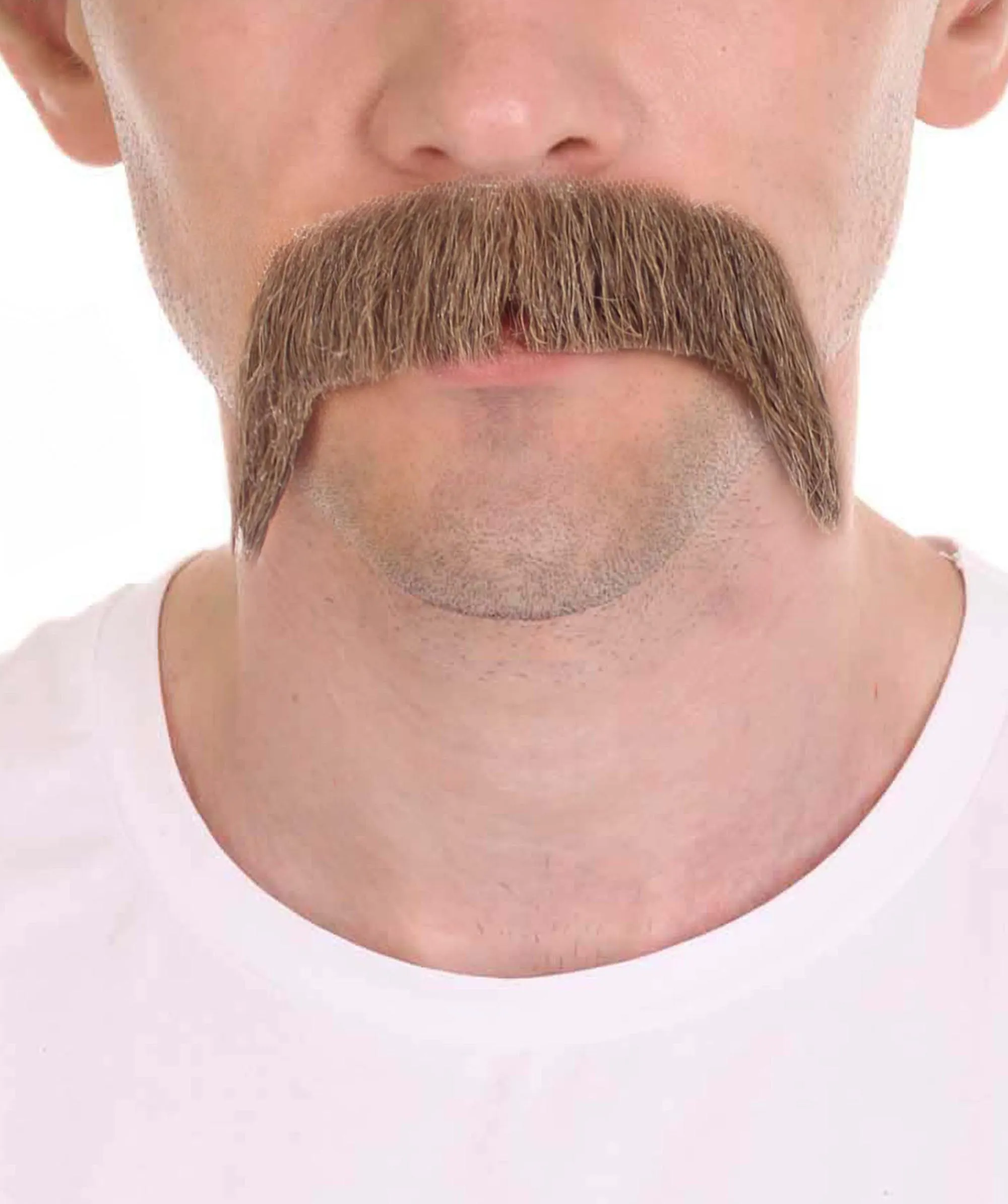 Men's Horseshoe Human Hair Mustache Styles | Facial Hair Multiple Colors Option | HPO