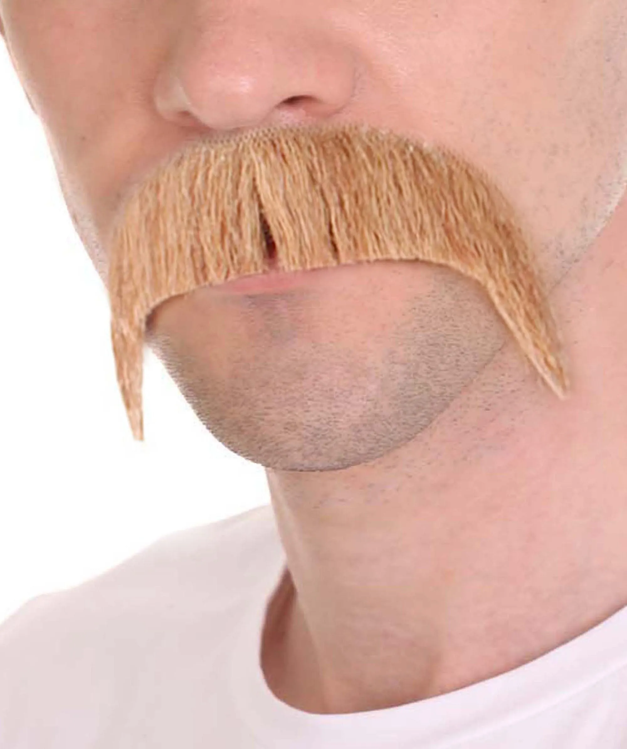 Men's Horseshoe Human Hair Mustache Styles | Facial Hair Multiple Colors Option | HPO