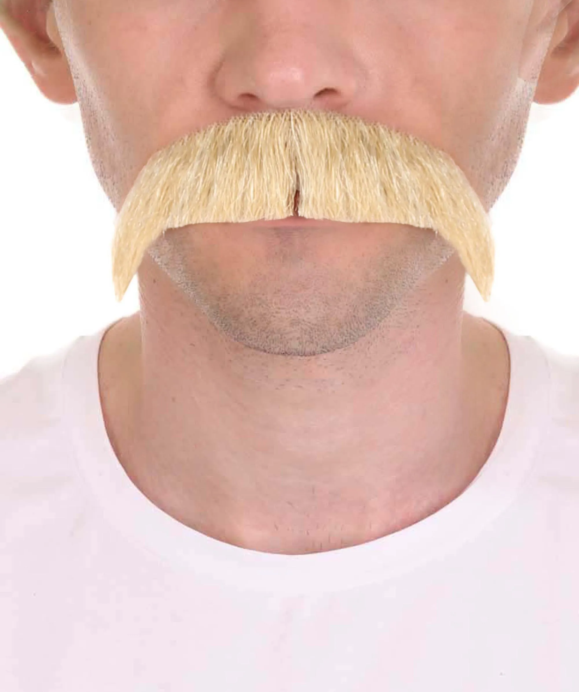 Men's Horseshoe Human Hair Mustache Styles | Facial Hair Multiple Colors Option | HPO