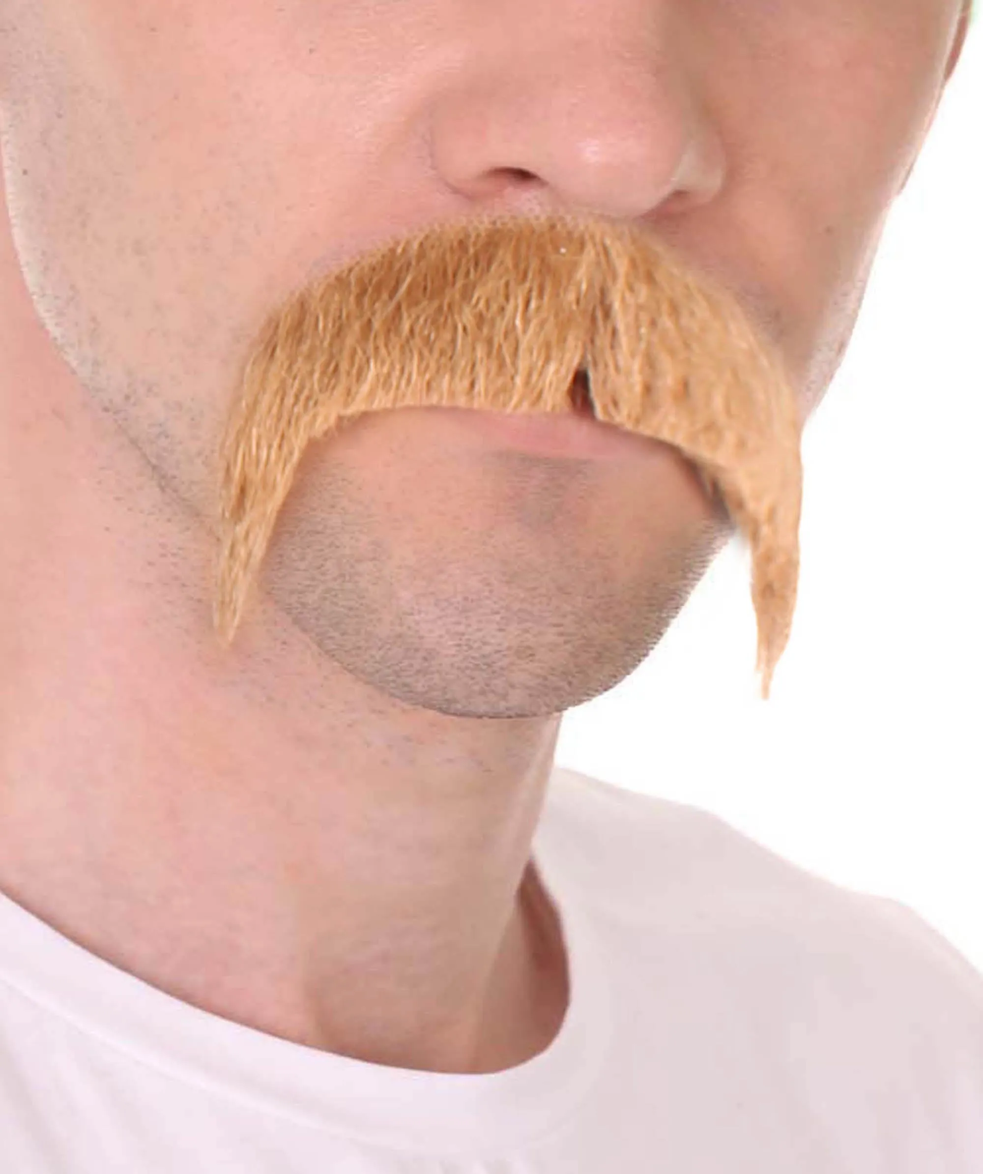 Men's Horseshoe Human Hair Mustache Styles | Facial Hair Multiple Colors Option | HPO