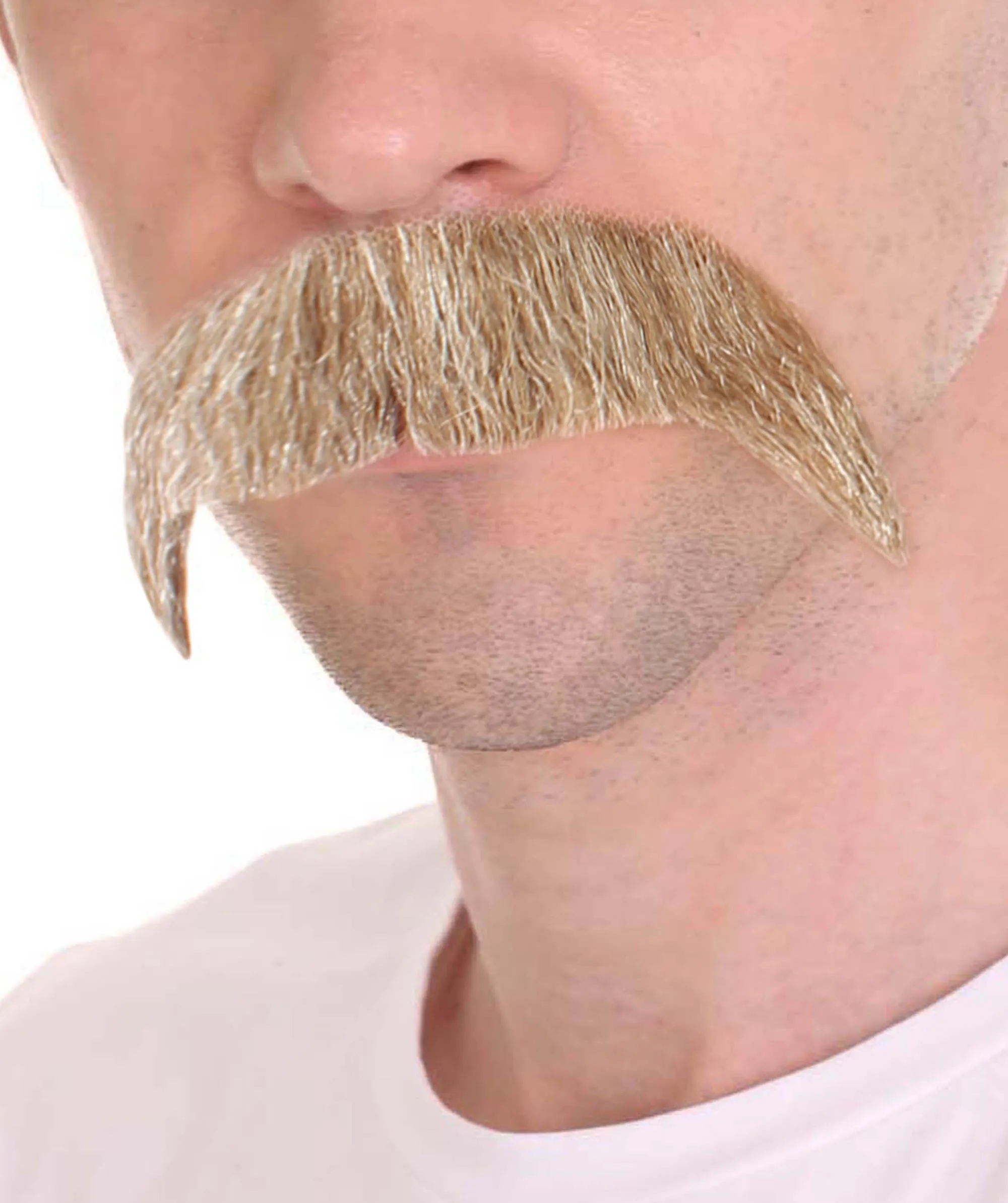 Men's Horseshoe Human Hair Mustache Styles | Facial Hair Multiple Colors Option | HPO