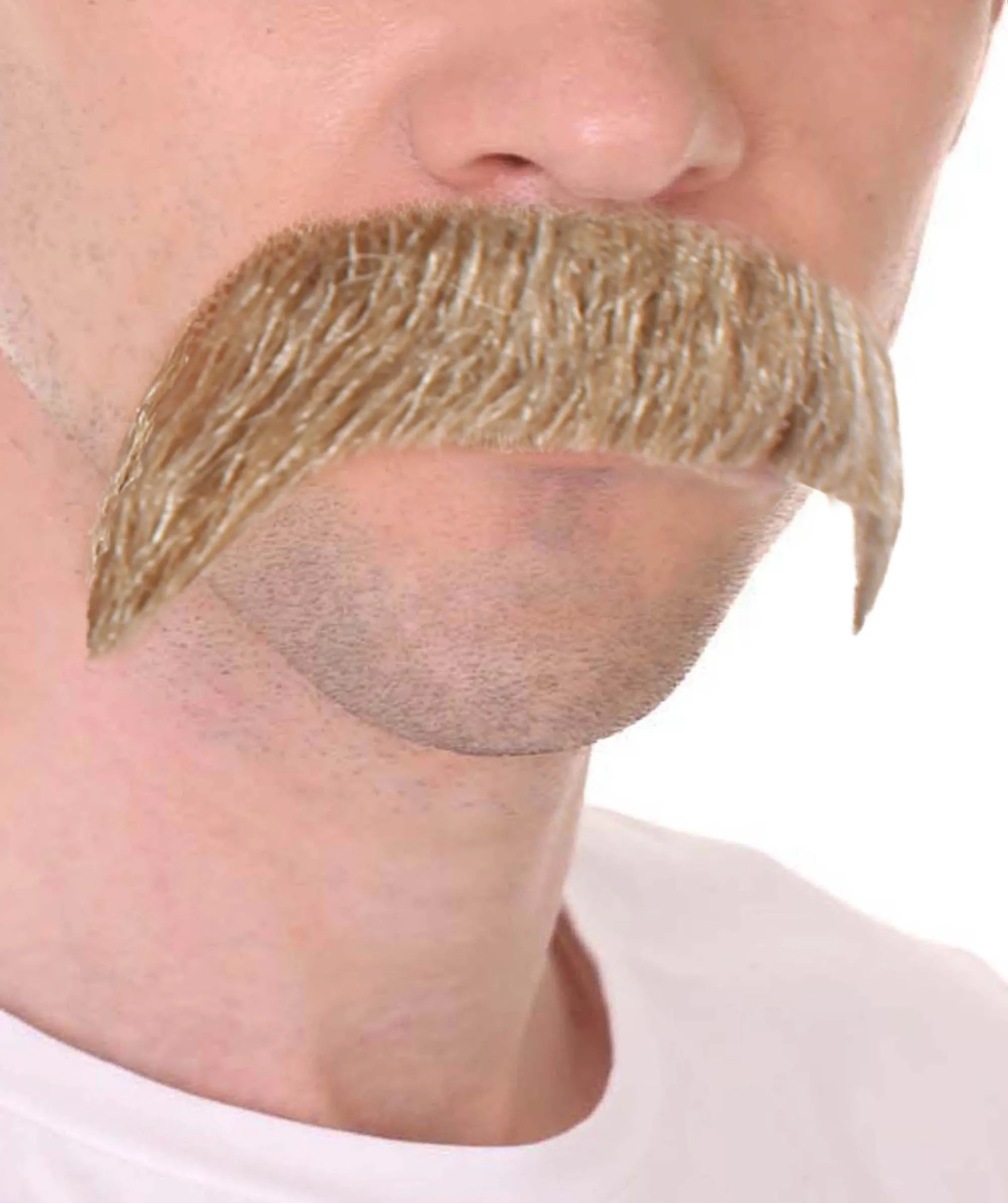 Men's Horseshoe Human Hair Mustache Styles | Facial Hair Multiple Colors Option | HPO