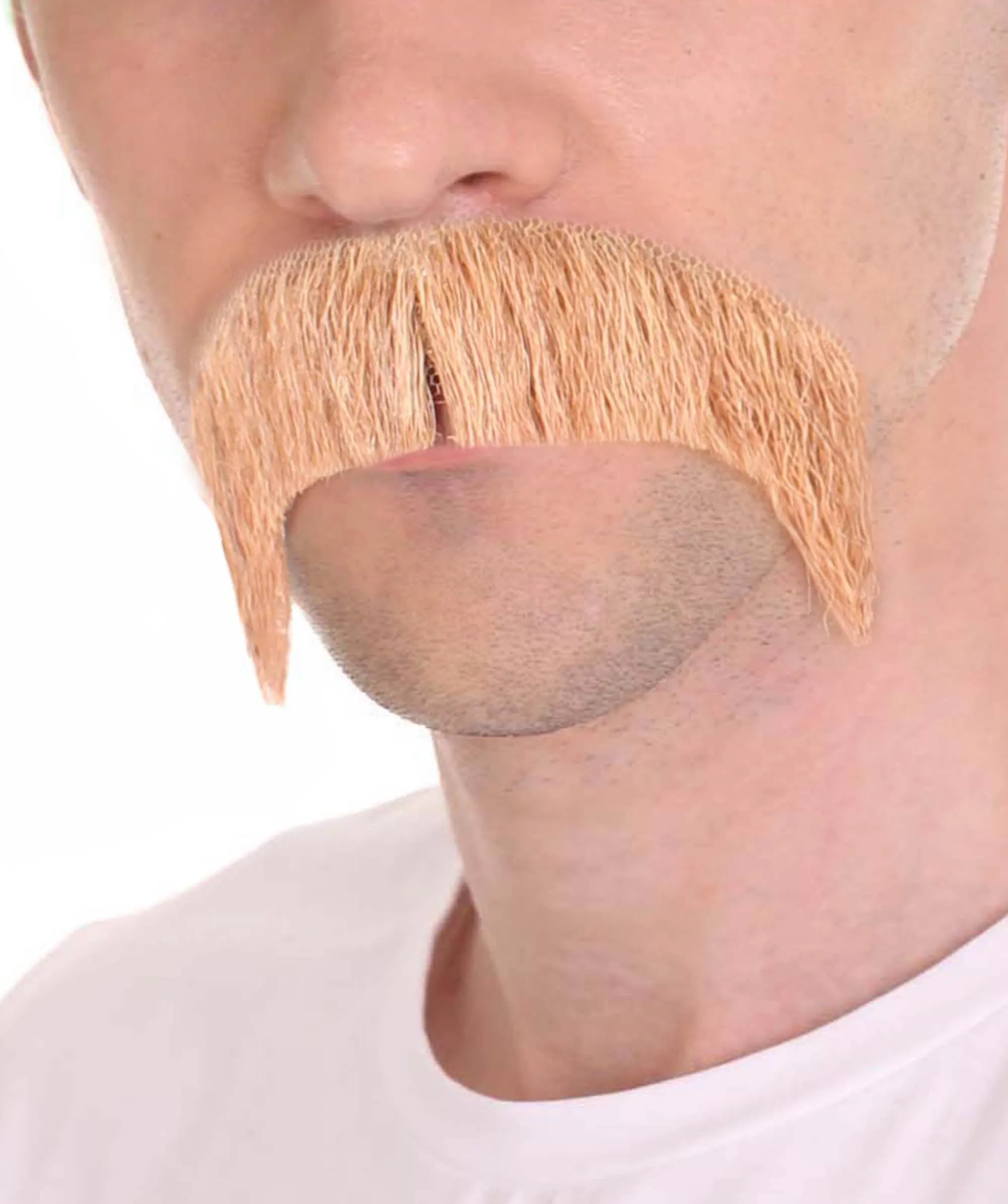 Men's Horseshoe Human Hair Mustache Styles | Facial Hair Multiple Colors Option | HPO