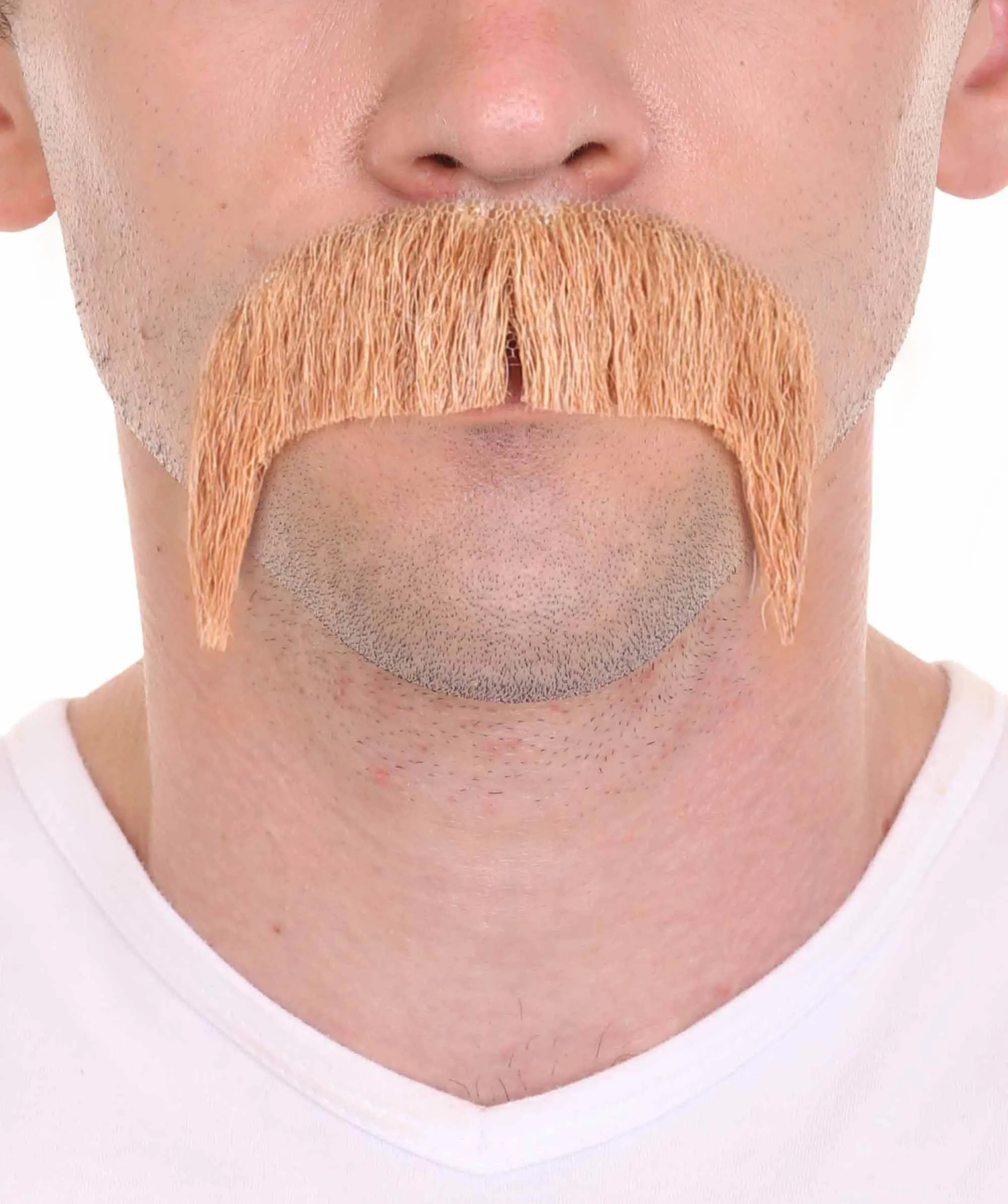 Men's Horseshoe Human Hair Mustache Styles | Facial Hair Multiple Colors Option | HPO