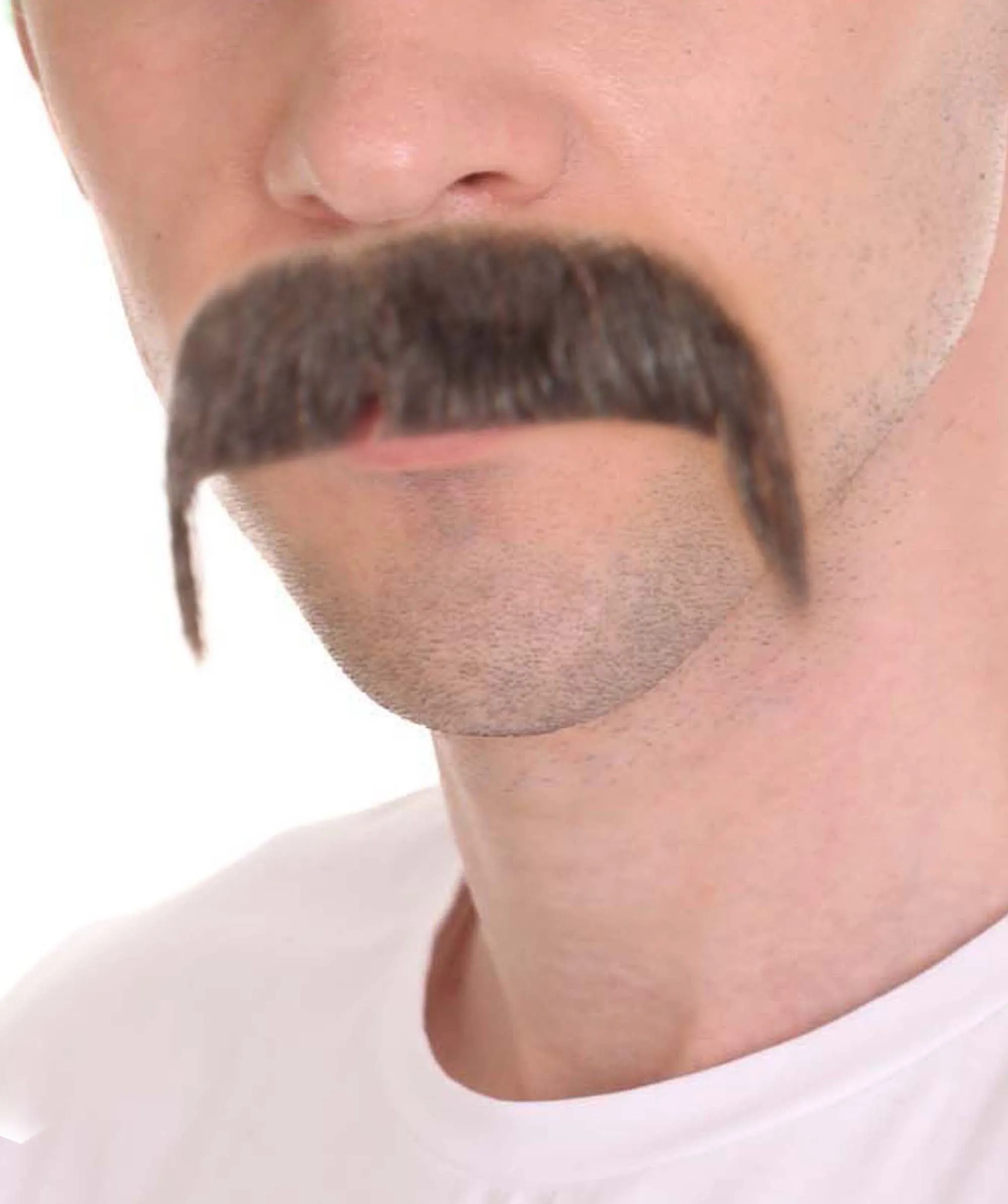 Men's Horseshoe Human Hair Mustache Styles | Facial Hair Multiple Colors Option | HPO