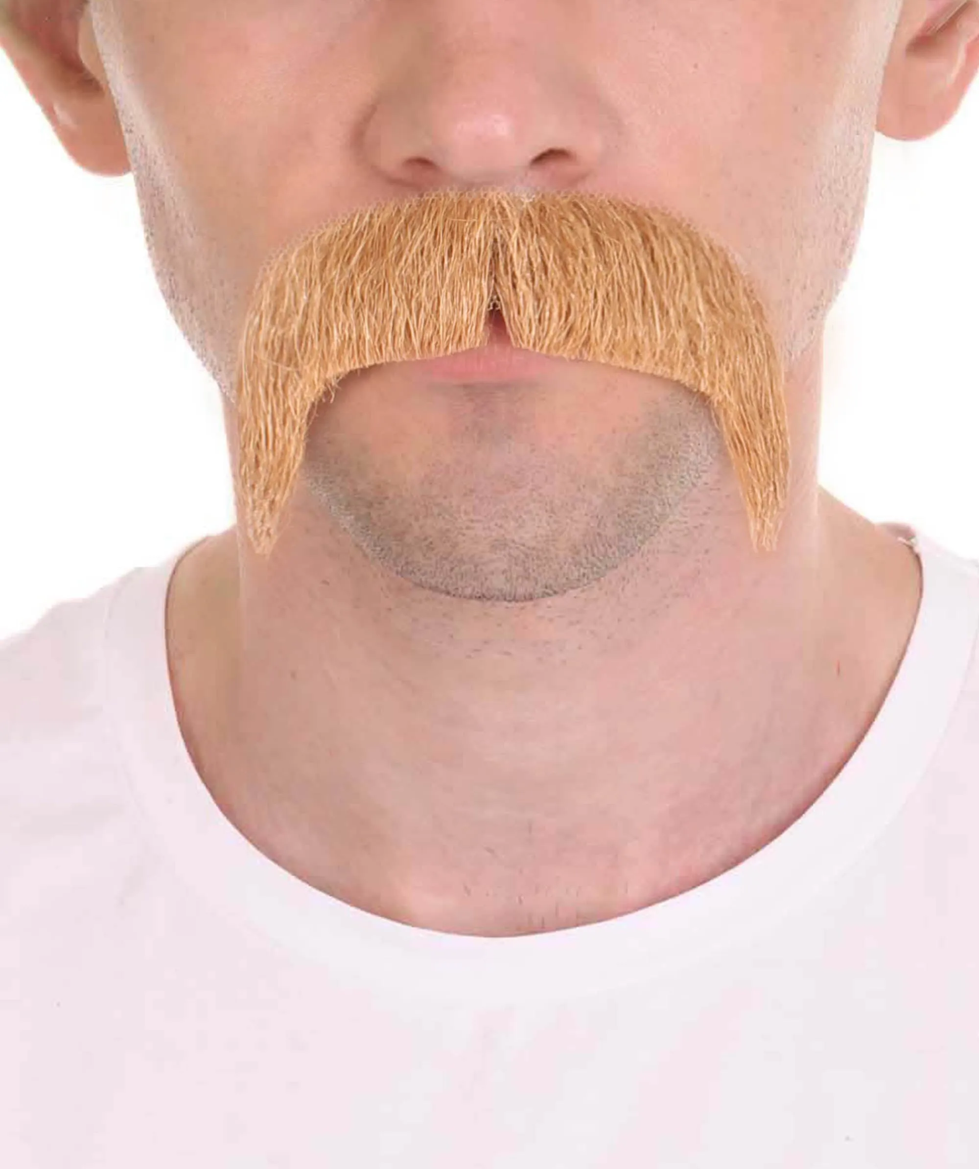 Men's Horseshoe Human Hair Mustache Styles | Facial Hair Multiple Colors Option | HPO