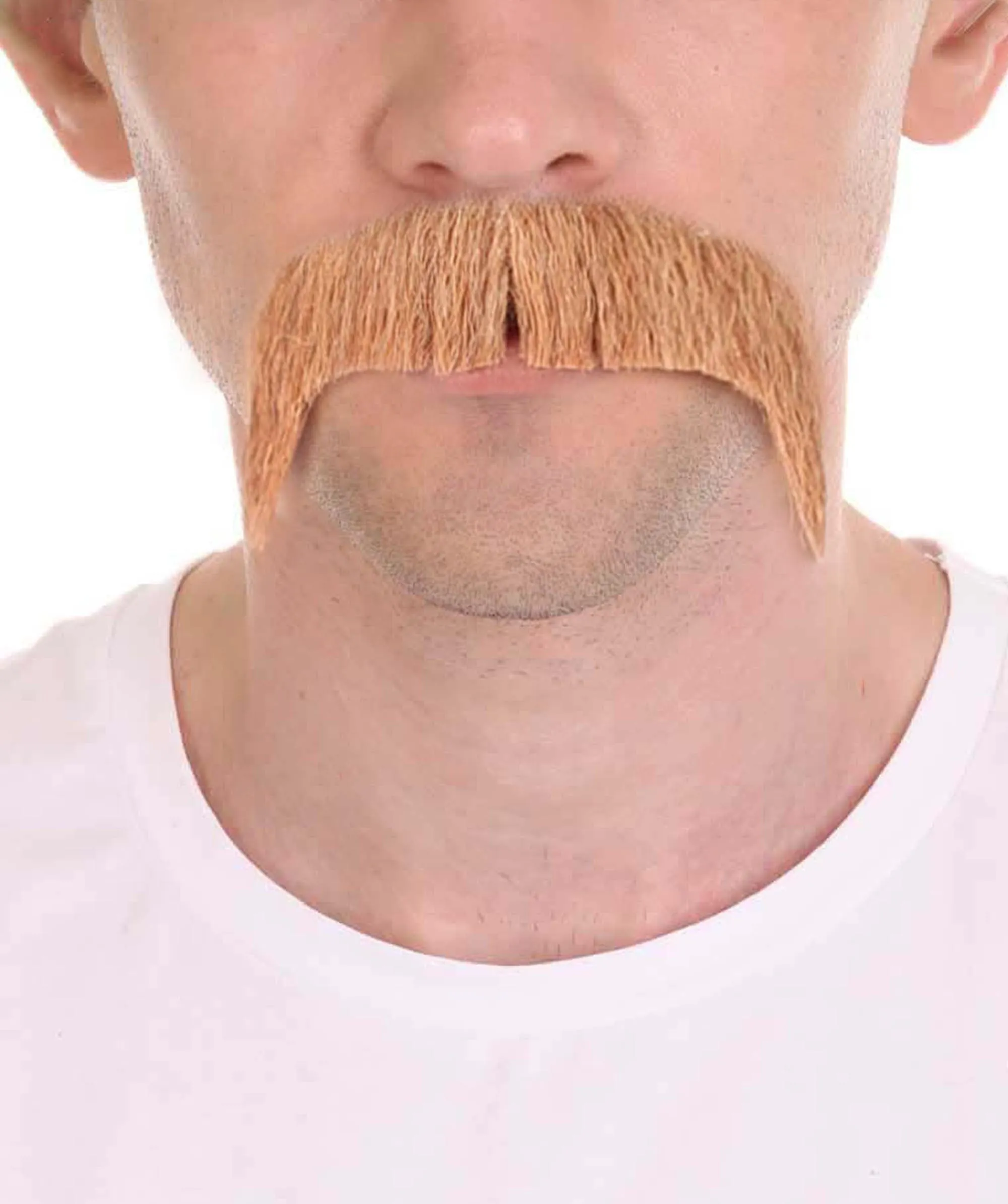 Men's Horseshoe Human Hair Mustache Styles | Facial Hair Multiple Colors Option | HPO