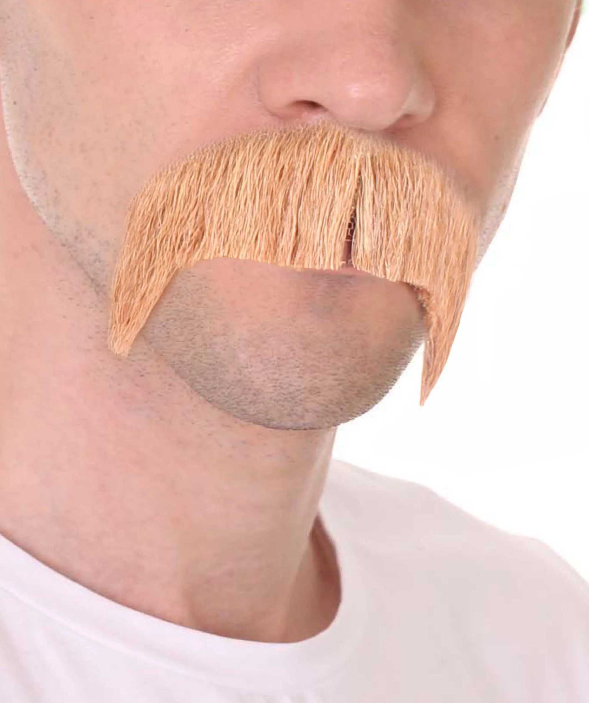 Men's Horseshoe Human Hair Mustache Styles | Facial Hair Multiple Colors Option | HPO