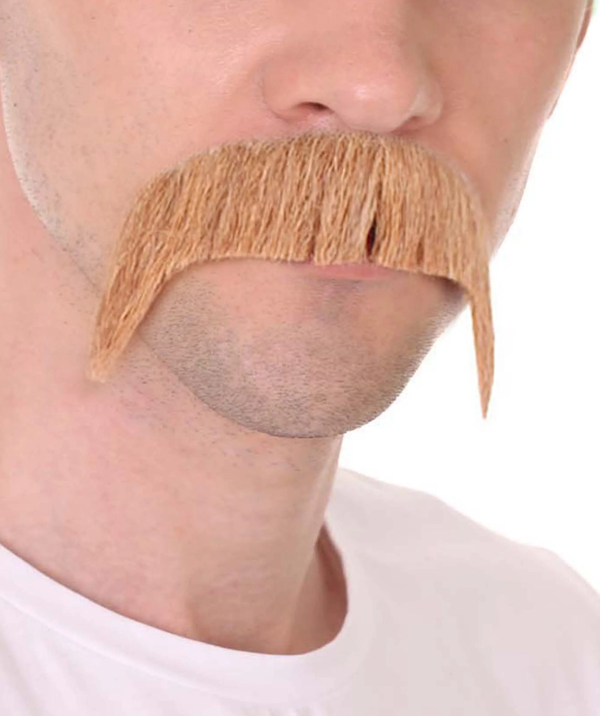 Men's Horseshoe Human Hair Mustache Styles | Facial Hair Multiple Colors Option | HPO