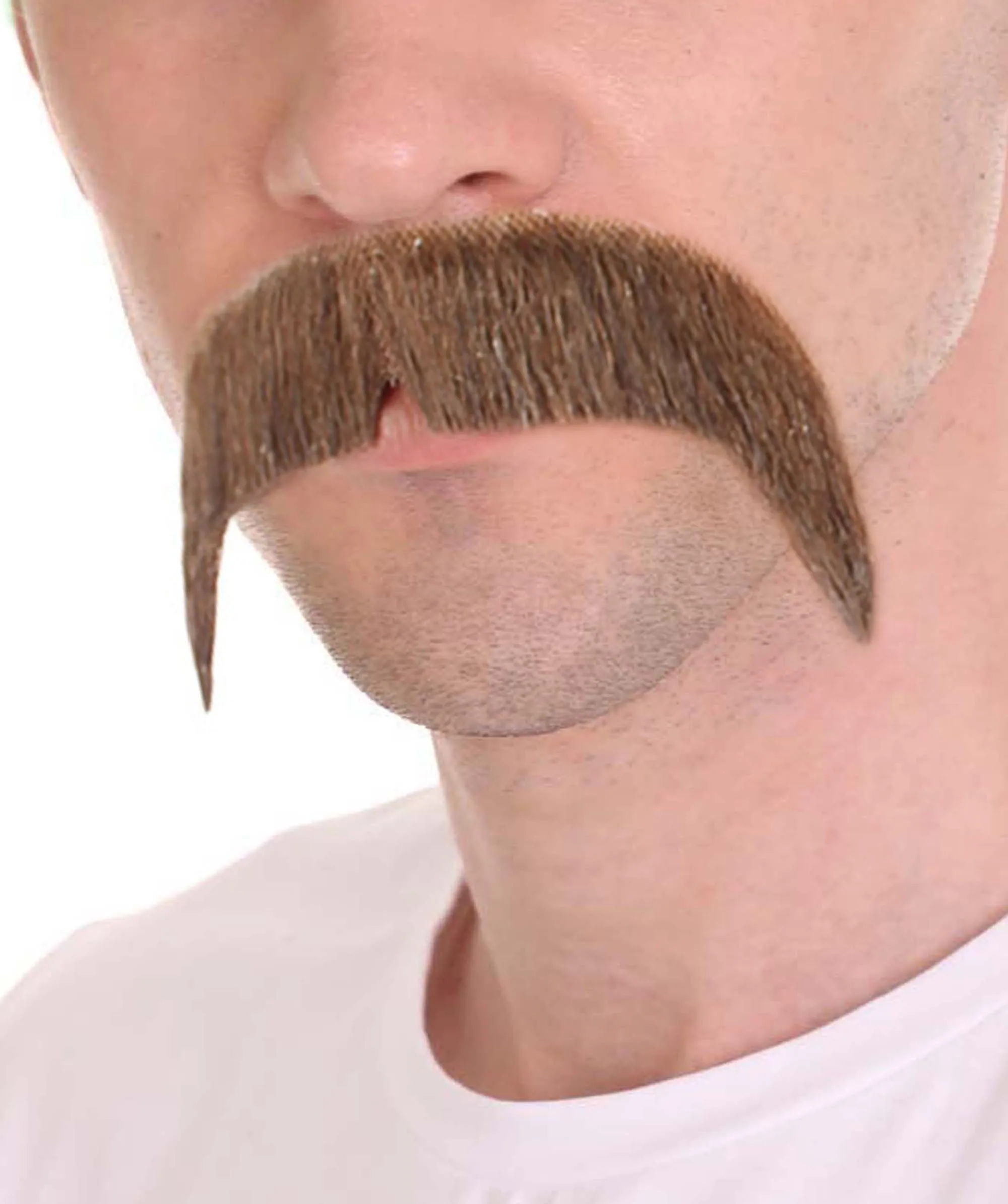 Men's Horseshoe Human Hair Mustache Styles | Facial Hair Multiple Colors Option | HPO