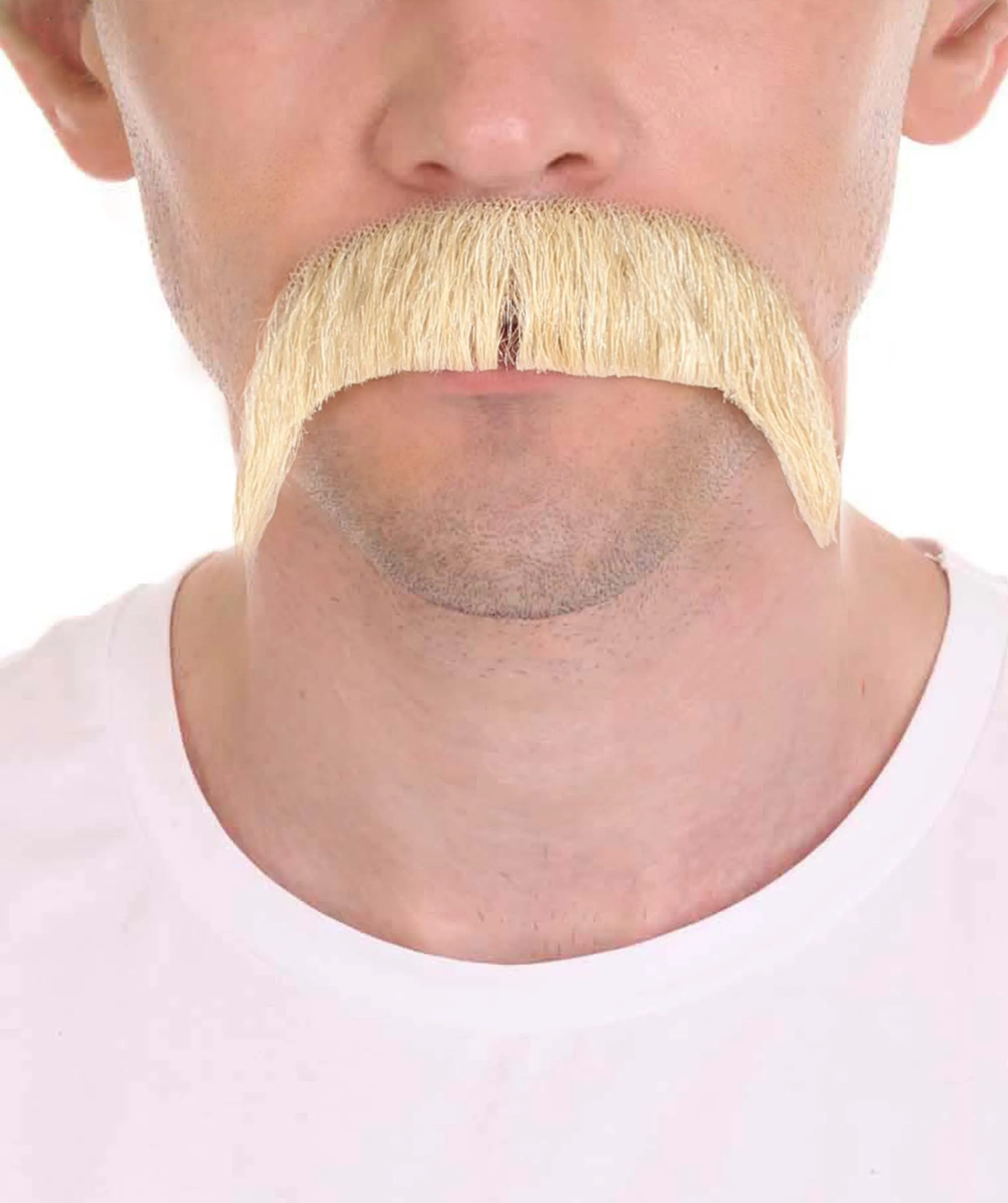 Men's Horseshoe Human Hair Mustache Styles | Facial Hair Multiple Colors Option | HPO