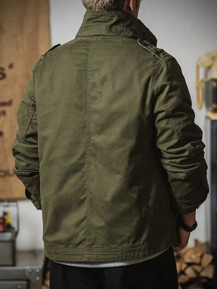 Men's M-65 Jacket with Double Collar - Military Tactical Style