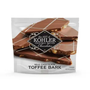 MILK CHOCOLATE TOFFEE BARK. 8OZ. 