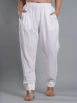 MilkyWhite Rayon Pants