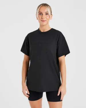 Mind Body Control Oversized T Shirt - Black