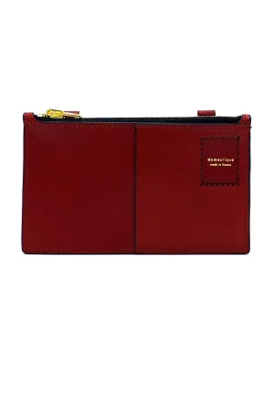 Mini Postal Red Leather Wallet