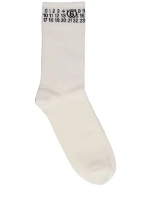 MM6 Maison Margiela   Cotton blend logo socks 