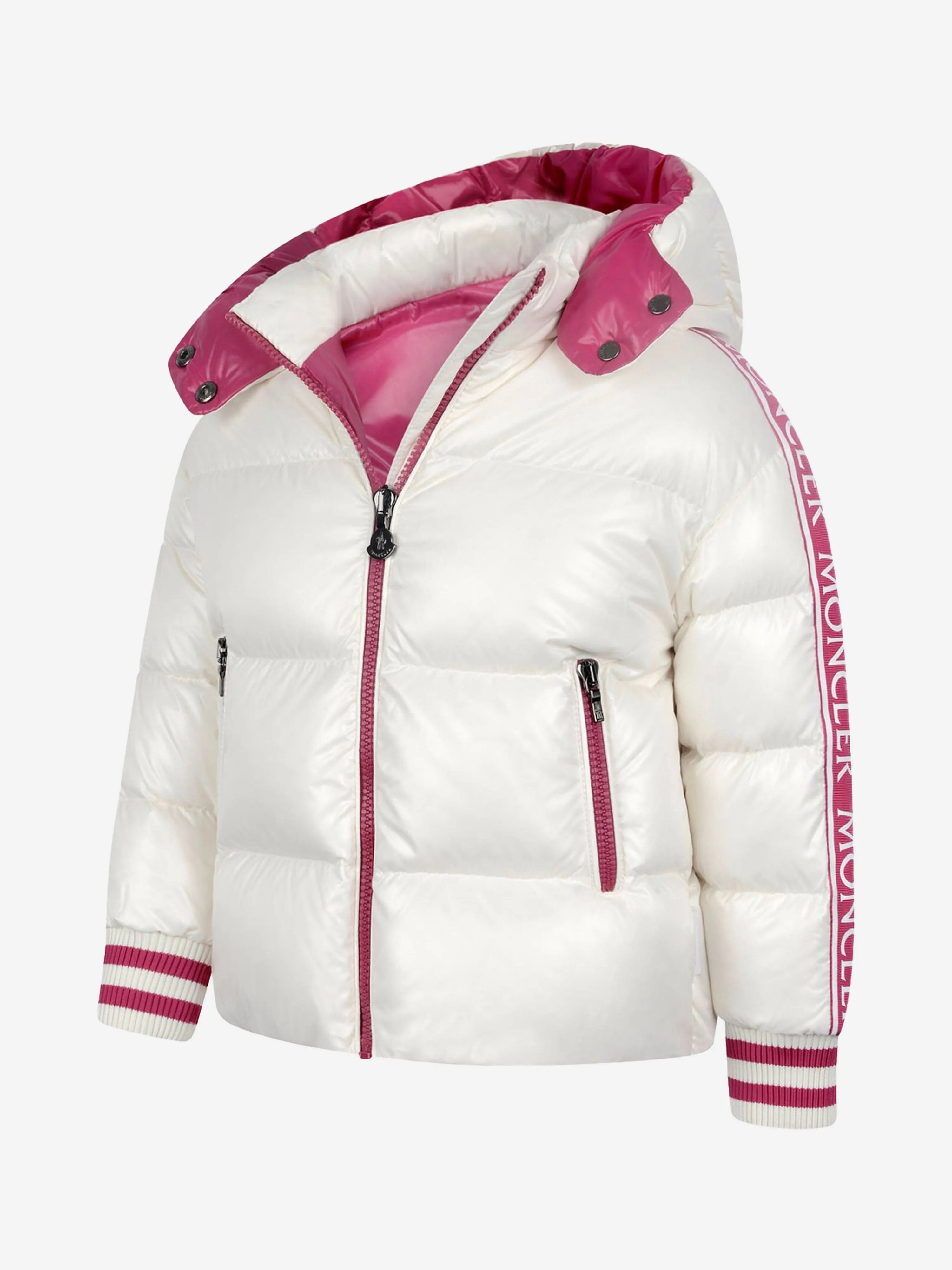 Moncler Enfant Moncler Girls Down Padded Azzurra Jacket