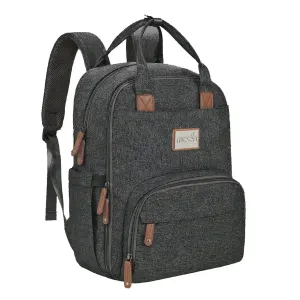 Moon Kary Me Diaper Bag Backpack (Dark Grey)