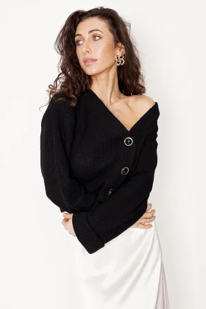 Nancy Cotton Cardigan Black