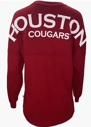 NCAA Houston Cougars RYLHOU07 Womens Spirit Jersey Longsleeve Tee
