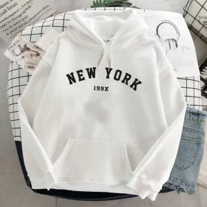 NEW Colors Sweatshirts Velvet Winter Women's NEW YORK