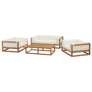 Newbury 4 Piece  Outdoor Patio Premium Grade A Teak Wood Set