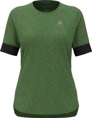 Odlo Women&#x27;s T-shirt Crew Neck S/S Ride 365 Loden Frost Melange/Black Melange | Buy Odlo Women&#x27;s T-shirt Crew Neck S/S Ride 365 Loden Frost Melange/Black Melange here | Outnorth