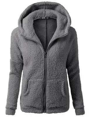 OLGITUM Women's Hooded Fleece Jacket - Winter/Autumn 2020