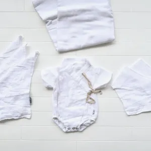 Organic Muslin Baby Essential Set - White