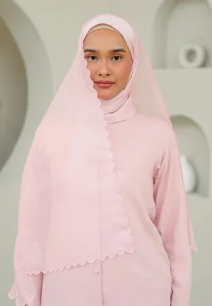 Organza Sulam Veil (Soft Pink)