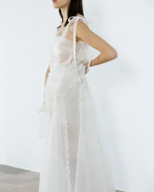 OTIS | DRESS SATIN ORGANZA WHITE