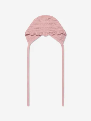 Paz Rodriguez Baby Girls Knitted Bonnet in Pink